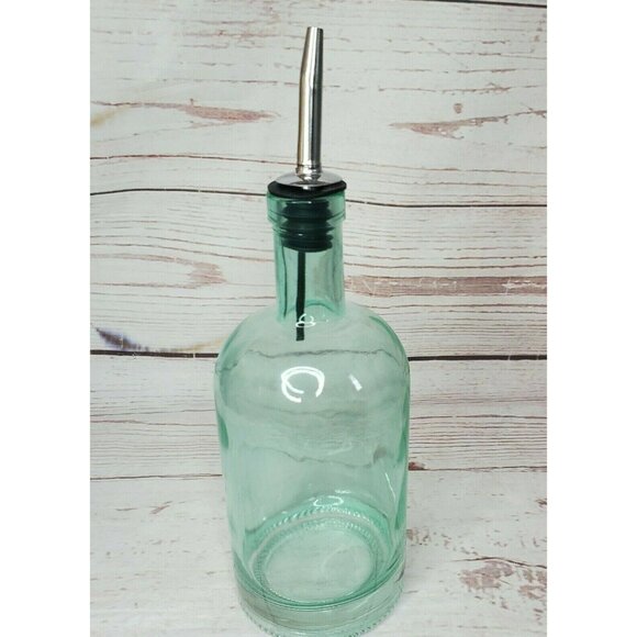 Glass Vinegar Olive Oil Dressing Empty Container With Spout - Picture 2 of 9